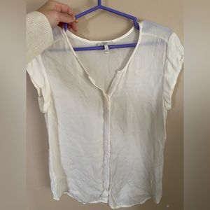 Joie 100 silk ivory blouse